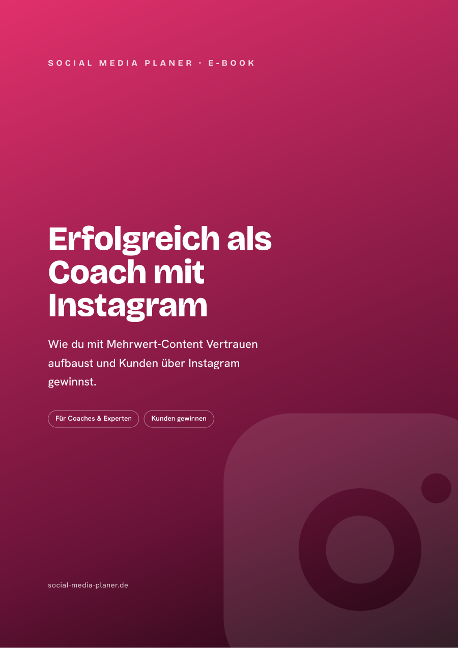 Erfolgreich als Coach mit Instagram – E-Book-Cover (Instagram)