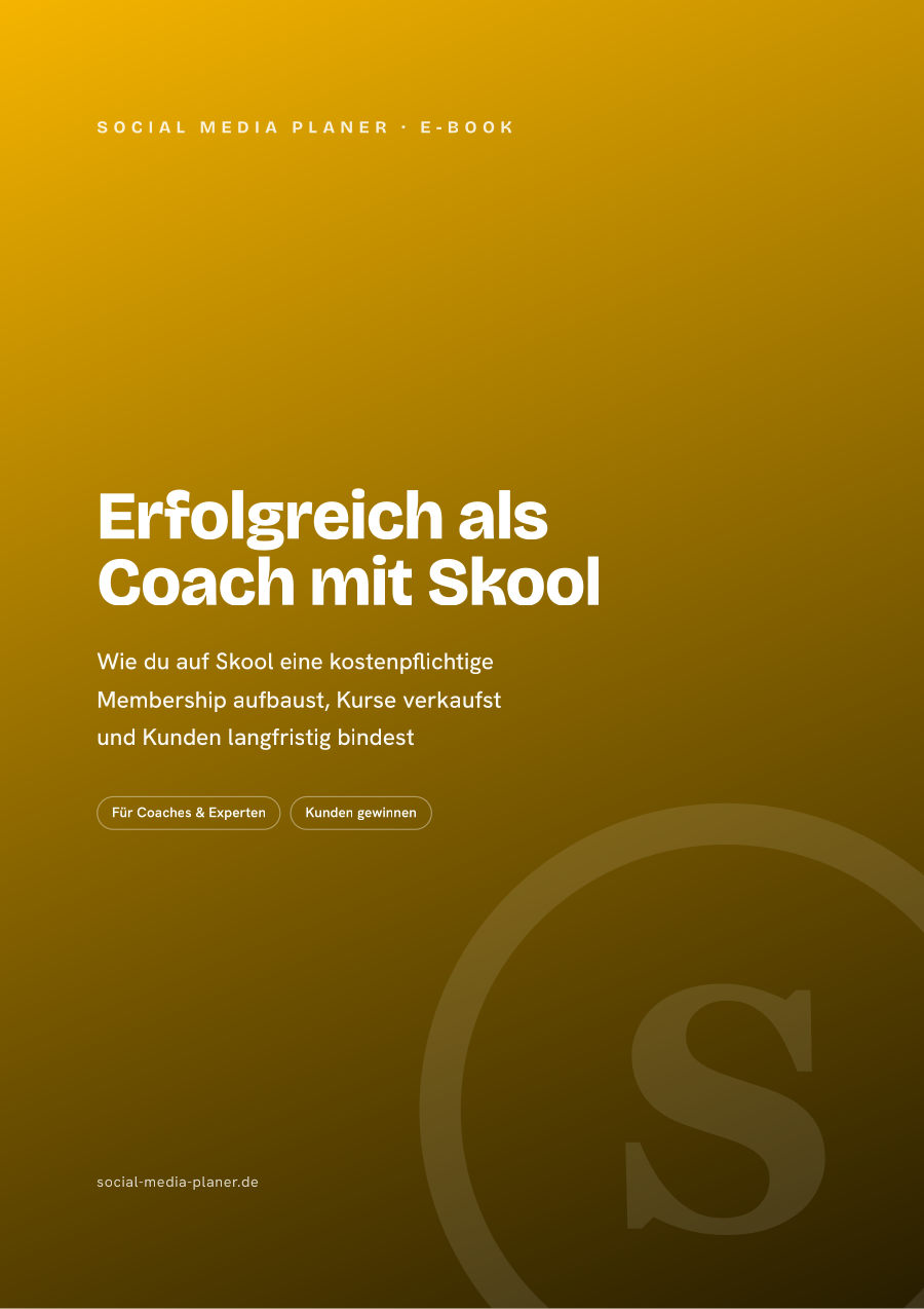 Erfolgreich als Coach mit Skool – E-Book-Cover (Skool)