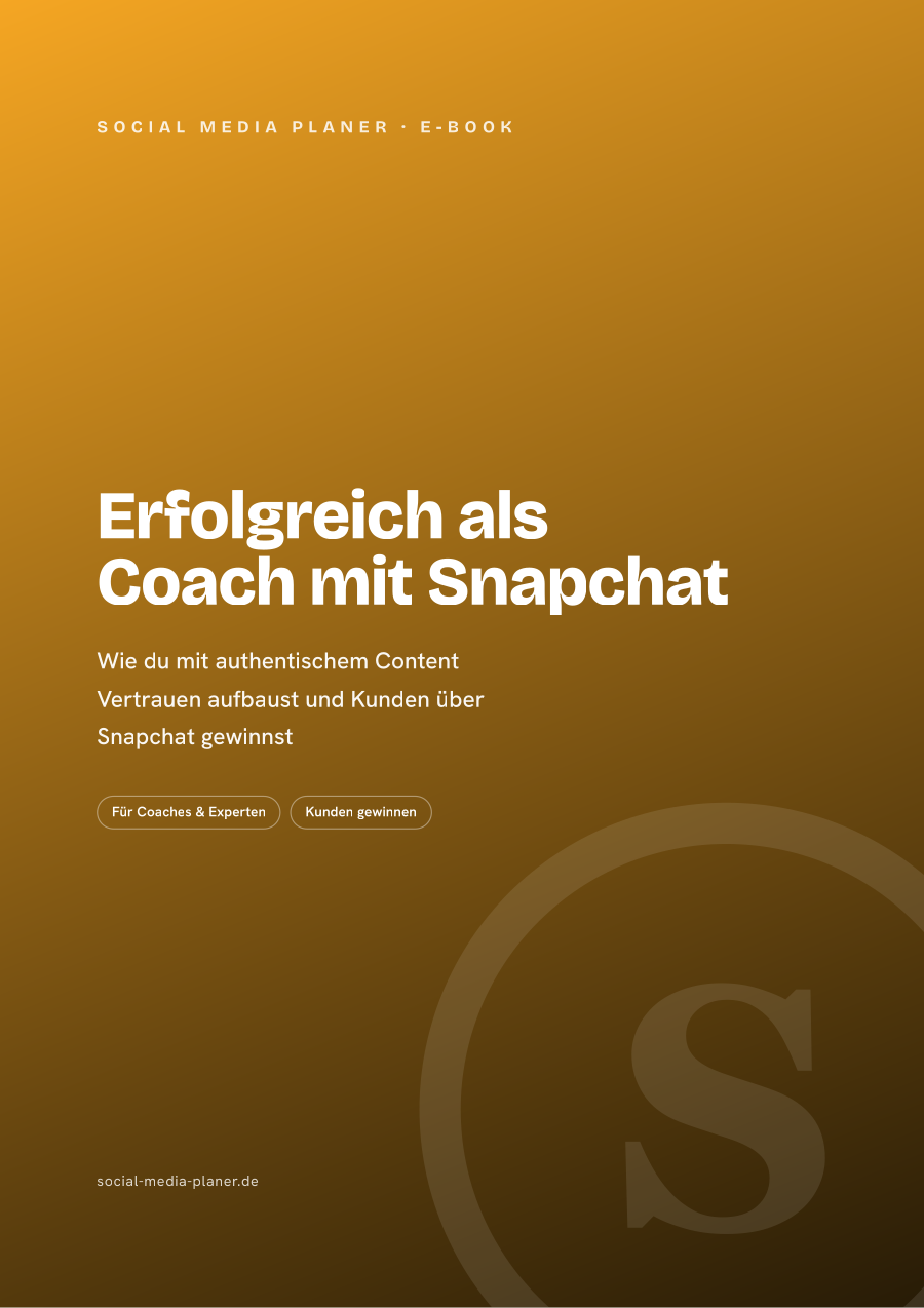 Erfolgreich als Coach mit Snapchat – E-Book-Cover (Snapchat)