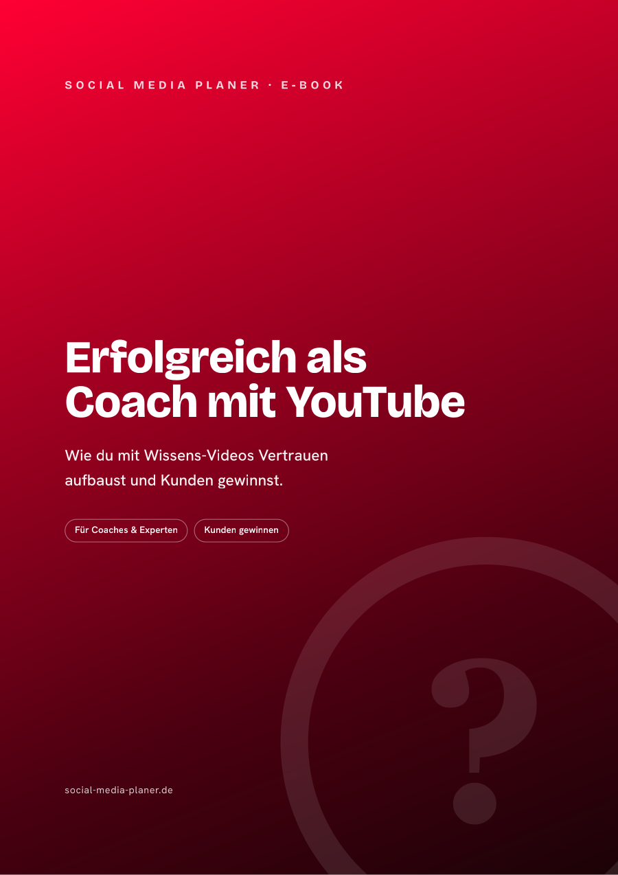 Erfolgreich als Coach mit YouTube – E-Book-Cover (YouTube)