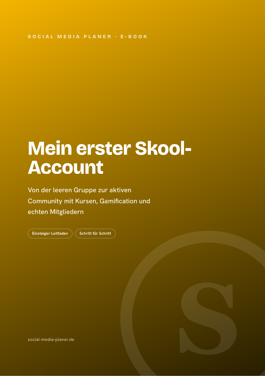 Mein erster Skool-Account – E-Book-Cover (Skool)