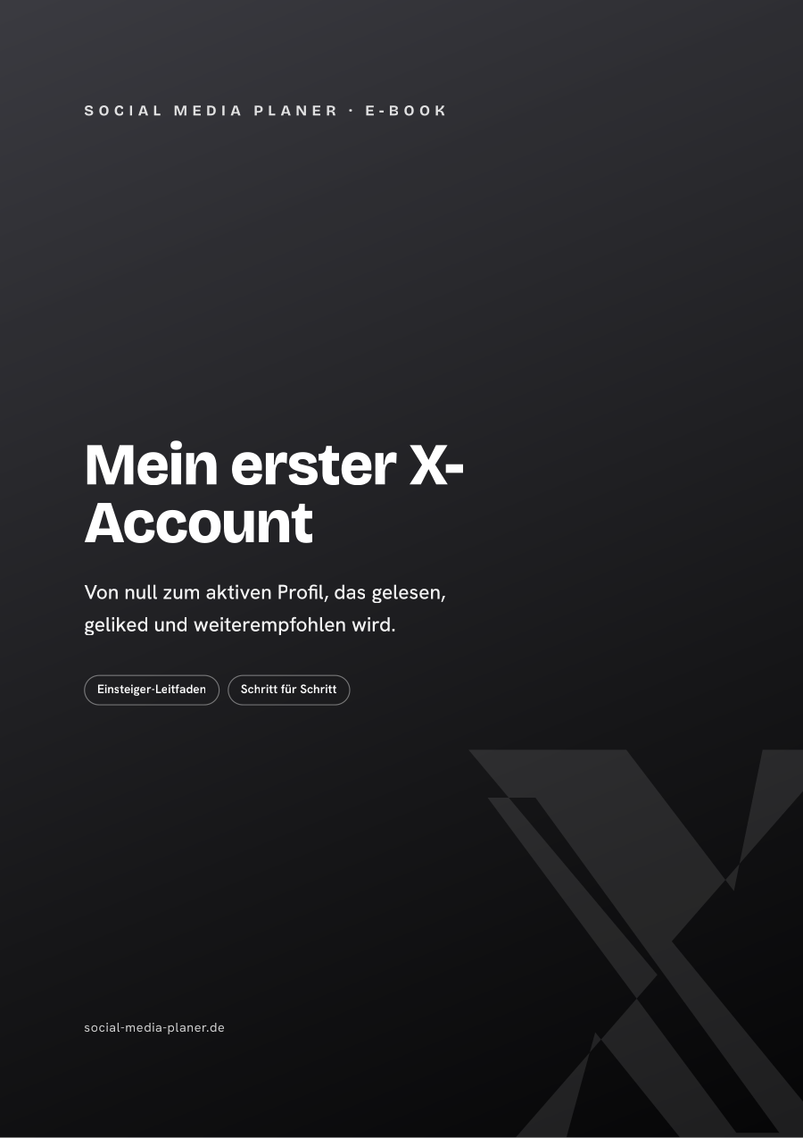Mein erster X-Account – E-Book-Cover (X)