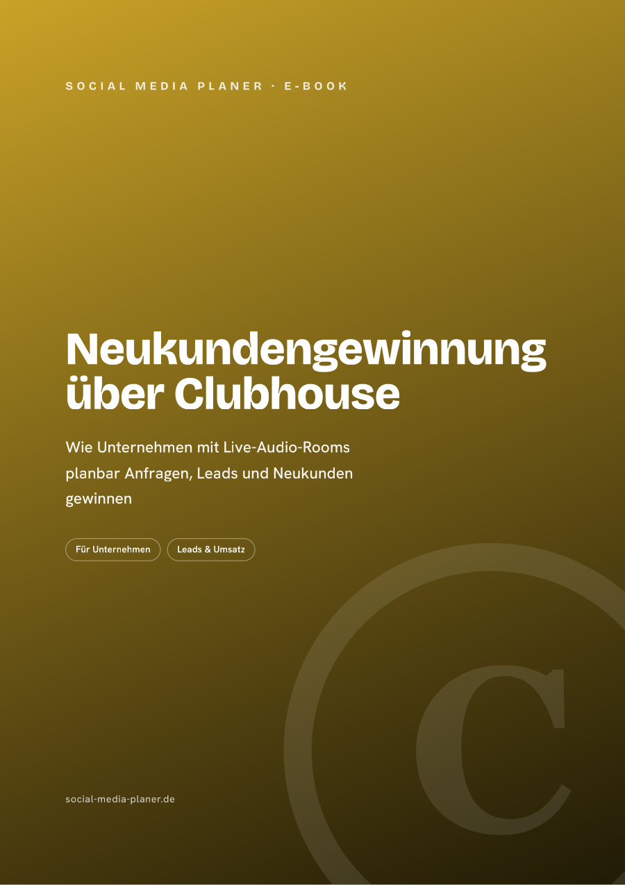 Neukundengewinnung über Clubhouse – E-Book-Cover (Clubhouse)