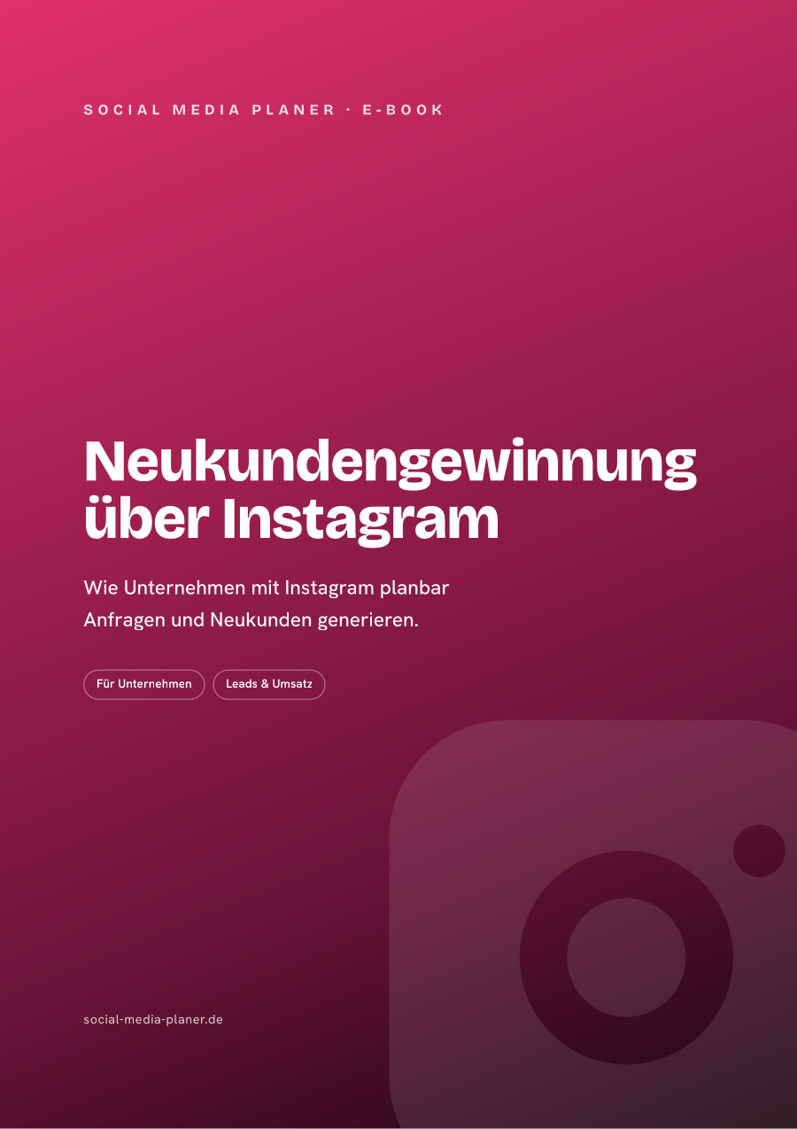Neukundengewinnung über Instagram – E-Book-Cover (Instagram)