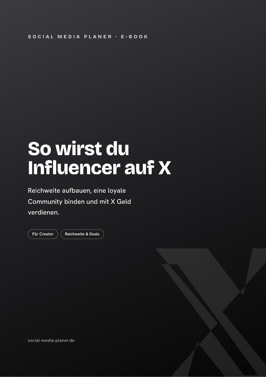 So wirst du Influencer auf X – E-Book-Cover (X)